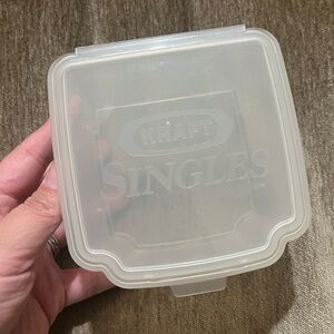 Vintage 90s Kraft Singles Plastic fridge Storage Container with flip top lid